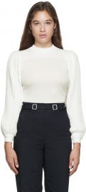 White Proenza Schouler White Label Knit Pleated Sweater at Ssense