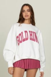 White Raspberry GH Wide Arm Sweatshirt Gold Hinge at Gold Hinge
