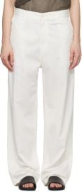 White Sharka Trousers at ssense