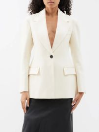 White Slit-back wool-twill blazer Proenza Schouler FASHION US at Matches