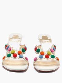 White Smarta 85 leather mules  Christian Louboutin  FASHION US at Matches