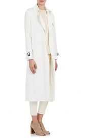 White Twill Open-front Trench Coat by Barneys New York at Barneys