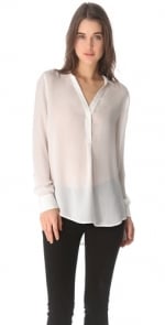 White Vneck blouse at Shopbop at Shopbop