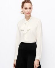 White bow blouse at Ann Taylor