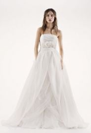 White by Vera Wang Textured Organza Wedding Dress at Davids Bridal