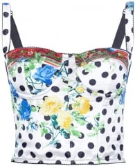 White corset top by Dolce and Gabbana at Farfetch