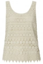 White crochet lace top at Topshop at Topshop