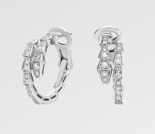 White gold Serpenti Viper Earrings with 075 ct Diamonds Bvlgari at Bvlgari