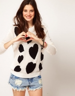 White heart sweater from ASOS at Asos