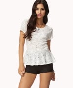 White lace peplum top at Forever 21 at Forever 21