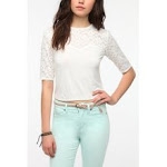 White lace top from Urban Outfitters at Urban Outfitters