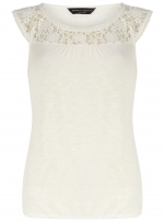 White lace yoke top at Dorothy Perkins at Dorothy Perkins