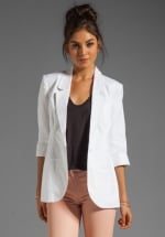 White linen blazer at Revolve