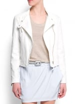 White moto jacket from Mango at Mango