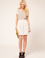 White pleated skirt at Asos