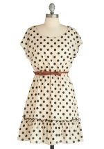 White polka dot dress at Modcloth at Modcloth