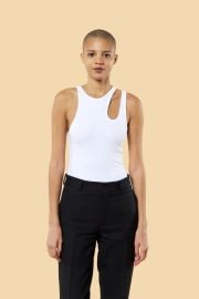 White quotRomainquot Ribbed Tank ndash at K.NGSLEY