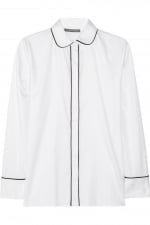 White shirt with black piping at Outnet