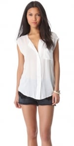 White sleeveless blouse by James Perse at Shopbop