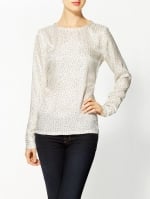 White speckle print blouse by Equipment at Piperlime