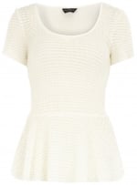 White textured top from Dorothy Perkins at Dorothy Perkins