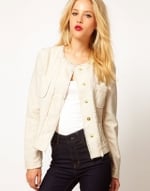 White tweed boucle jacket like Lemons at Asos