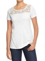 White yoke top at Old Navy at Oldnavy