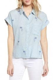 Whitney Print Linen Blend Shirt rails at Nordstrom Rack