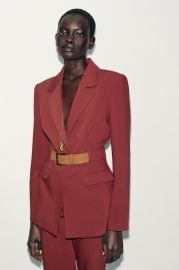 Wide Belted Blazer at Zara