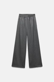 Wide Leg Pinstripe Pants at Zara