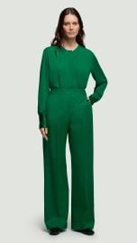 Wide Leg Trouser in Seasonless Wool Women39s Pants Argent at Argent