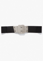 Wide Metal Buckle Belt at Bebe