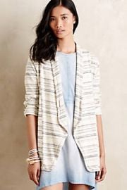 Wide-Ruled Knit Blazer at Anthropologie