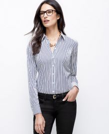 Wide Stripe Shirt at Ann Taylor