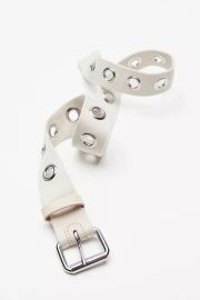 Wide Webbed Grommet Belt at Urban Outfitters