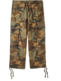 Wide leg Camouflage Cotton Cargo Trousers at Mr Porter