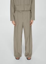 Wideleg pleated pants - Woman MANGO USA at Mango