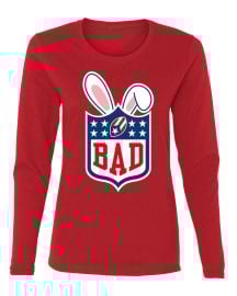 Wild Bobby Bunny Bowl Football Parody Sweater Women Graphic Long Sleeve Tee - Walmartcom at Walmart