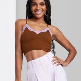 Wild Fable Lace Trim Seamless V Neck Tank Top at Target