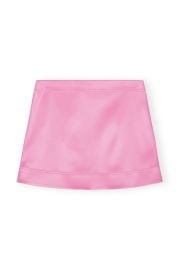 Wild Orchid Double Satin Mini Skirt GANNI US at Ganni