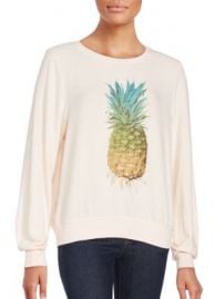 Wildfox - Graphic Printed Long Sleeve Pullover at Saks Off 5th