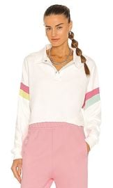 Wildfox Couture Candy Stripe Miami Polo Top in Vanilla at Revolve