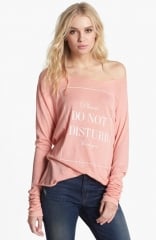 Wildfox Do Not Disturb Raglan Sleeve Top at Nordstrom