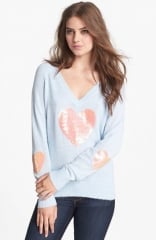 Wildfox Happy Heart Sequin Sweater at Nordstrom