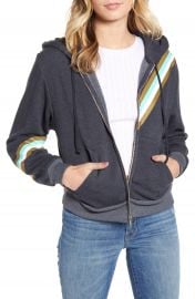 Wildfox High On Nature Everyday Metallic Stripe Cotton Blend Hoodie   Nordstrom at Nordstrom