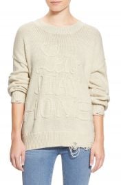 Wildfox Lets Stay Home Distressed Sweater at Nordstrom