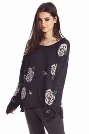 Wildfox Shredded Roses Sweater at The Trend Boutique