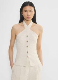 Wilfred CruiseLinen Lisbon Vest iand The Effortless Pant at Aritzia