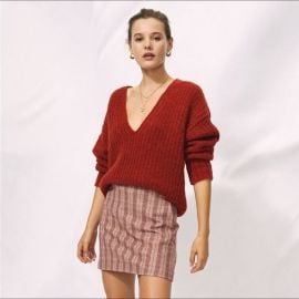 Wilfred Skirts Aritzia Wilfred Classicmini Skirt Redplaid Size 8 New Poshmark at Poshmark