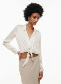 Wilfred TIE-FRONT SATIN BLOUSE US at Aritzia